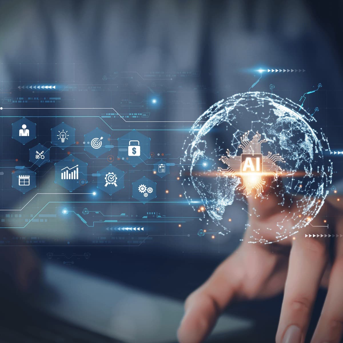 AI visibility audit framework concept showing data analysis and search optimization elements for measuring brand presence across AI platforms