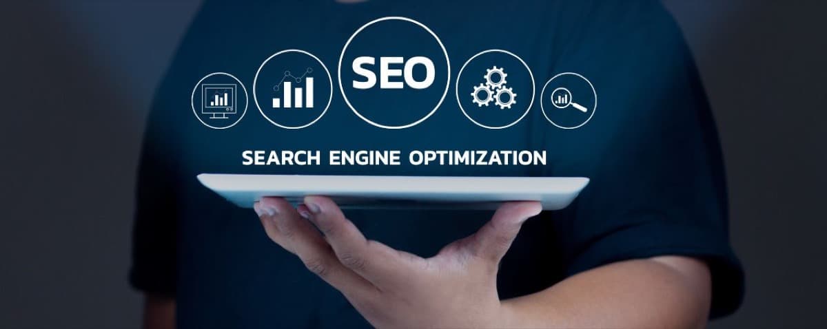 Best SEO audit tools for 2026 showing a laptop with website analytics and search optimization data