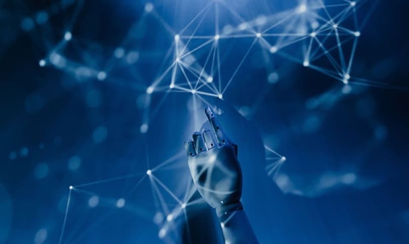 Futuristic AI technology visualization representing generative engine optimization and AI search visibility