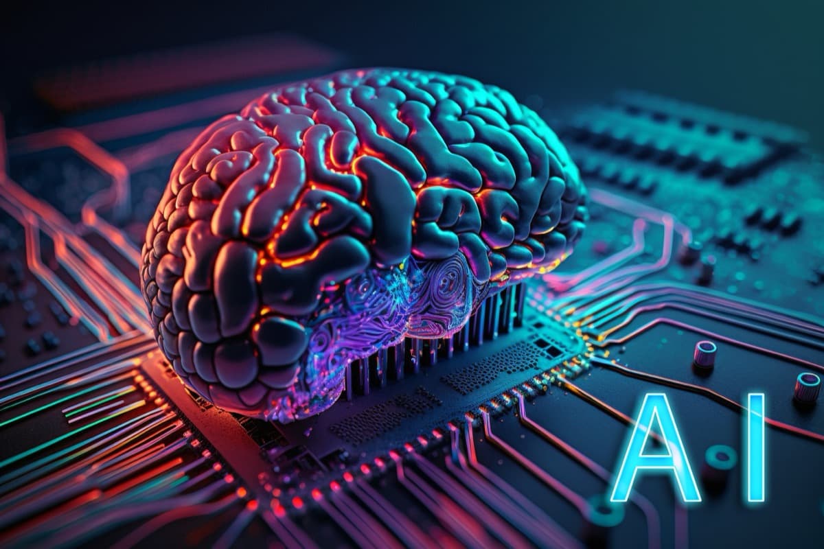 Digital landscape representing AI search ranking strategy with interconnected data nodes and search technology