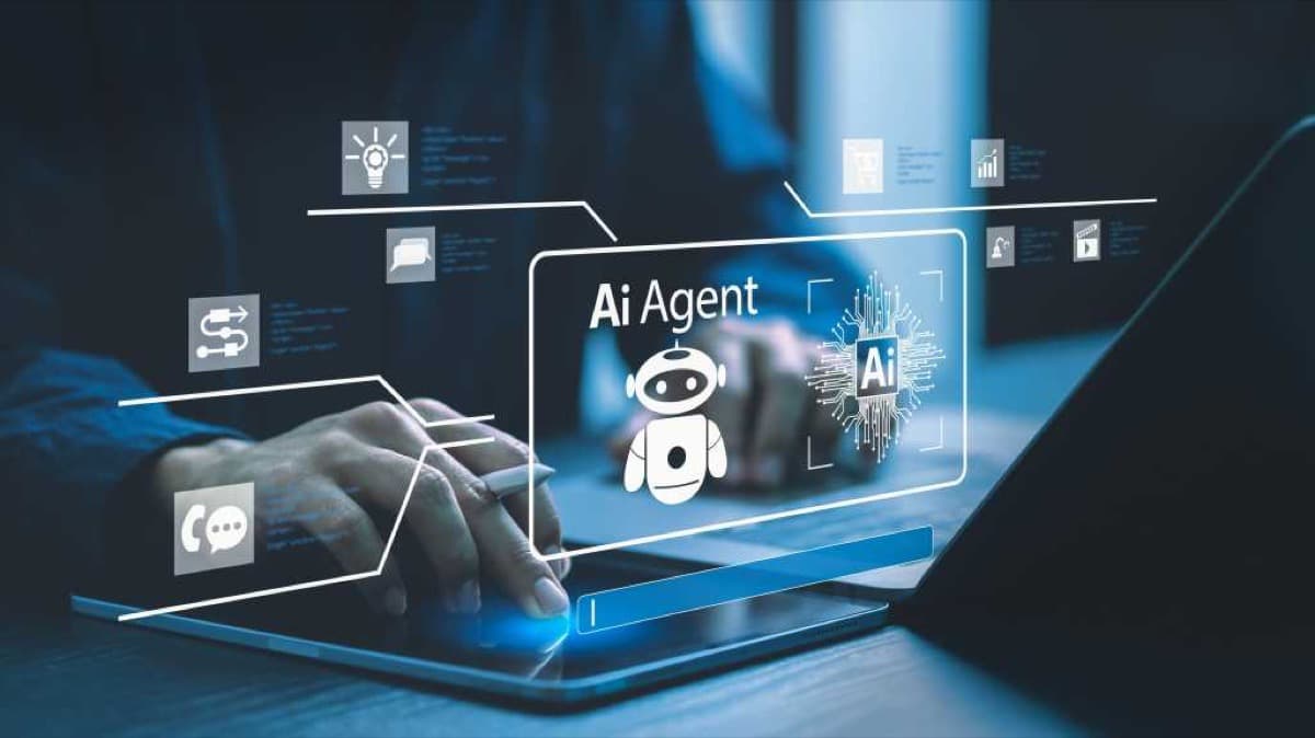Different types of AI agents working across business functions from simple automation to autonomous learning systems