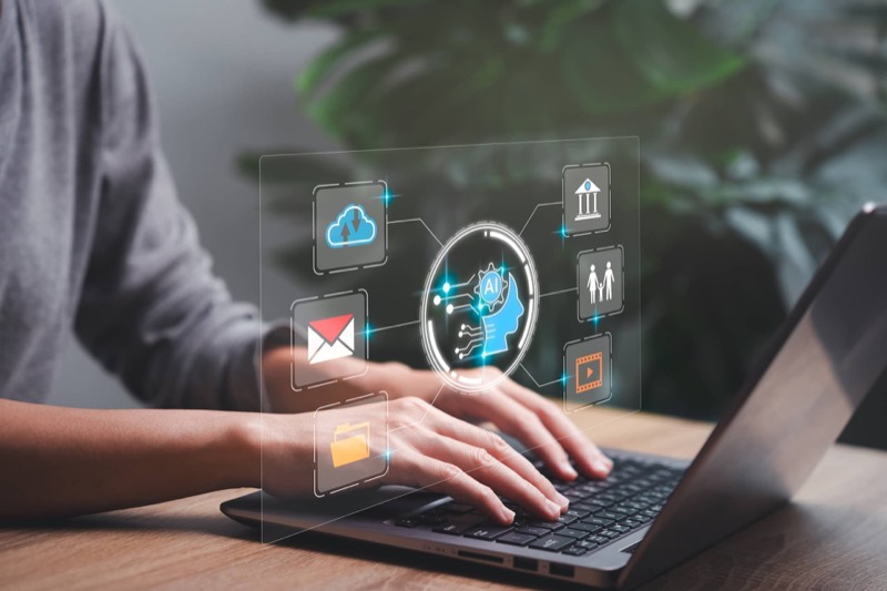 AI content marketing strategy planning with digital tools and analytics dashboards