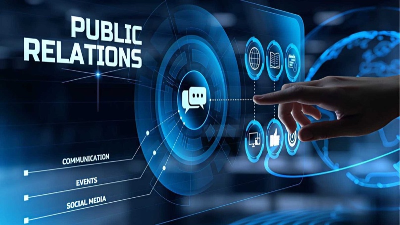 AI tools for public relations showing a digital PR workspace with analytics and media monitoring