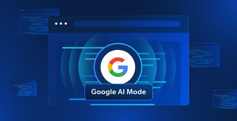 Google AI Mode search interface showing how the AI generates comprehensive responses from multiple web sources